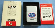 Vintage Zippo 1978 Lighter - COOPER TIRES  - Near Mint-In-Box w/ Guarantee Paper picture