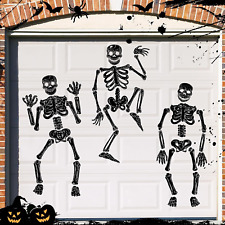 3 Sets Halloween Skeleton Garage Door Magnets 42.9 Inches Skeleton Magnetic Stic picture