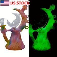 7.4 inch Silicone Water Pipe Moon Teapot Smoking Hookah Bong - Glow in the Dark picture