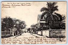 1906 BAHAMAS BAY ST WEST FROM VICTORIAN AVENUE*HOUSES*PEOPLE*ANTIQUE POSTCARD picture