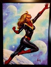 Captain Marvel Masterpieces by Joe Jusko 9x12 FRAMED Marvel Comics Art Print picture