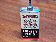 Vintage Pep Boys Lighter Fluid Can, Led Top, Motor Oil, Gas, Sign picture