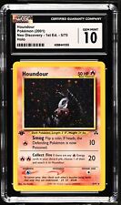 CGC 10 GEM MINT Houndour 1st Edition 5/75 Neo Discovery Holo (PSA/BGS) Low Pop picture