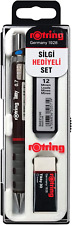 rOtring Tikky Mechanical Pencil Set, HB 0.7 mm, Burgundy, Includes 12 Leads picture