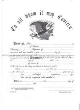 Original Civil War Document Discharge Form, Unused picture