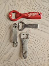 Vintage Bottle Openers Lot of 4, Miller, Big Chief, Fly Horse, Etc picture