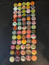 64 Vtg Cork Lined Soda Bottle Caps ~ Lotta Cola, Apply Jack, Howdy, King Bee ~ picture