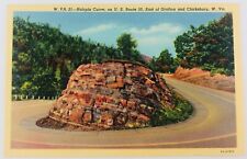Vintage Grafton West Virginia WV Hairpin Curve on U.S. Route 50 Linen Postcard picture