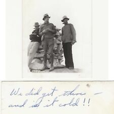 Vintage Snapshot Photo Three Men Wearing Tall Boots Hiking Great Fashion picture