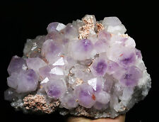7.67lb Natural skeletal Elestial purple Crystal AMETHYST Cluster Specimen + Hair picture
