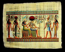 Rare Authentic Hand Painted Ancient Egyptian Papyrus-Nefertari Journey A life picture
