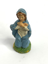Vintage Mary Mother of Jesus nativity Figurine Ceramic Chalkware ? Italy 3.5