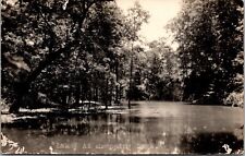 Vintage Real Photo Postcard RPPC LAKE AT Dripping Springs Kansas T24 picture