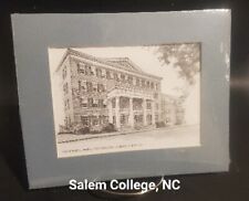 Vtg Print Winston Salem College NC North Carolina Main Hall Academy Art Signed picture