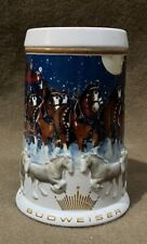 2005 Budweiser Holiday Beer Stein Clydesdales with Certificate of Authenticity picture
