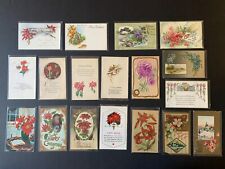 LOT - 18 Vintage Postcards - Holiday Christmas - Flowers L2307144753 picture