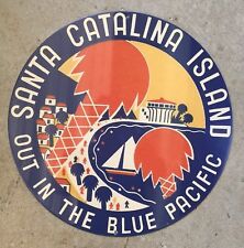 Santa Catalina Island Avalon California Sailboat Vintage Steel Sign Home Decor  picture