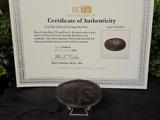 Old Rare Vintage Antique Civil War Relic Cartridge Box Plate with COA and Stand picture