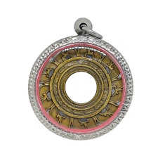 Vishnu Krishna Sudarshana Chakra Hindu Murti Amulet Pendant Stainless Case #1 picture