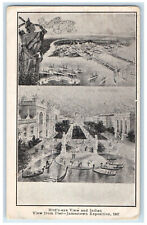1907 Bird's Eye View Indian View from Pier Jamestown Exposition VA Postcard picture