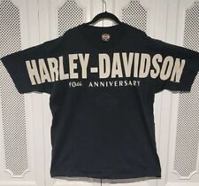 Vintage 90s Harley Davidson 90th Anniversary TShirt Black XL Rare Halls Milwauke picture