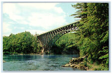 c1960's French King Bridge Over Connecticut River Greenfield MA Postcard picture