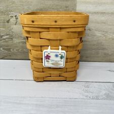 1999 Longaberger Utensil Basket with Wood Divider Protector Tie On picture