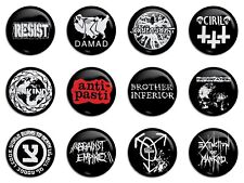Crust Punk Band Pack 5 Buttons Pins Pinbacks Damad, Resist, Against Empires picture