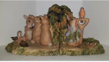 New Beatrix Potter Peter Rabbit Charpente Carved Resin Bookends 78901  1994 picture
