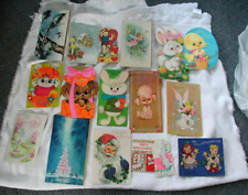 lot 17 vintage greeting cards asst'd Easter Christmas Mothers Day Valentines Day picture