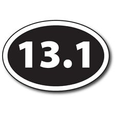 13.1 Half Marathon Inverted Black Oval Magnet Decal, 4x6 In, Automotive Magnet picture