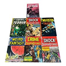 Lot Vintage Reprint Horror, Shock SuspenStories, Science Fantasy Comic Books picture