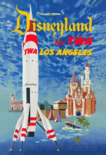 1955 TWA Disneyland Moonliner - Advertising Poster picture