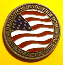 Challenge Coin OPERATION IRAQI FREEDOM WE STAND FOR LIBERTY 1 3/4” #972 picture