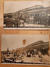 2 Rppc's,Ft. Crook,Nebraska,Train Wreck,Missouri-Pacific wreck,ca.1911,lot of 2. picture
