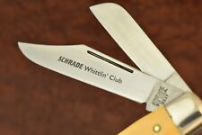 SCHRADE NY USA YELLOW WHITTLIN CLUB FULL SIZE STOCKMAN KNIFE 891Y NICE (15480) picture