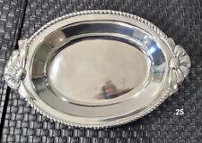 Vintage Hacienda Real Mexican Handmade Oval Pewter Serving Tray  picture