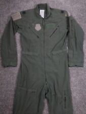 Military Coveralls Flyers Mens 42L Green CWU 27/P Fire Resistant Flight Suit picture