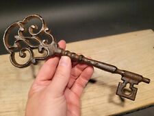 Antique Vintage Style Cast Iron Large Ornate Skeleton Key  picture