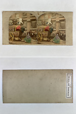 Man Loading Crinolines on an Omnibus, Vintage Albumen Print, ca.1860, S picture