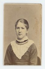 Antique CDV Circa 1870s Lovely Young Woman in Unique Dress Dimshee Boston, MA picture