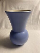 vintage U S A pottery sky blue ceramic vase picture