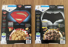 Cereal (2) Boxes-BATMAN V SUPERMAN GeneralMills-empty-2017-Dawn of Justice Movie picture