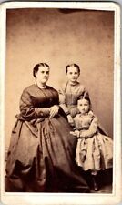 Mother & Daughters, Fancy Dresses, 1860s CDV Photo. #2065 picture