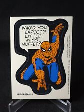 1975 Topps Stickers Spider-Man Miss Muffet #1 Marvel picture