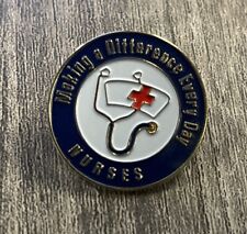 Vintage Making A Difference Every Day Nurses Pinback Pin  picture