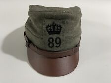WWI Italian M1909 Field Cap. Replica brown visor and strap picture