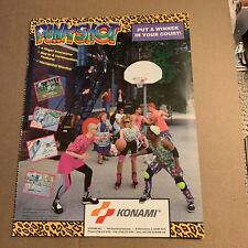 original 11.5-8” 1990 Punk Shot Konami  ARCADE Video GAME FLYER AD picture