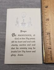 Vintage Antique Catholic Priestly Silver Jubilee 1935 Holy Prayer Card H91 picture