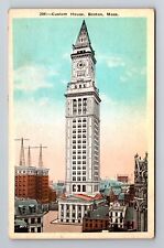 Boston MA-Massachusetts, Custom House, Antique Vintage Souvenir Postcard picture